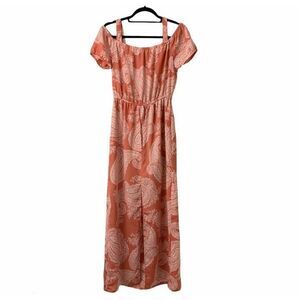 Paisley Dress Maxi Open Front‎ Shorts Medium Juniors Romper - As u Wish